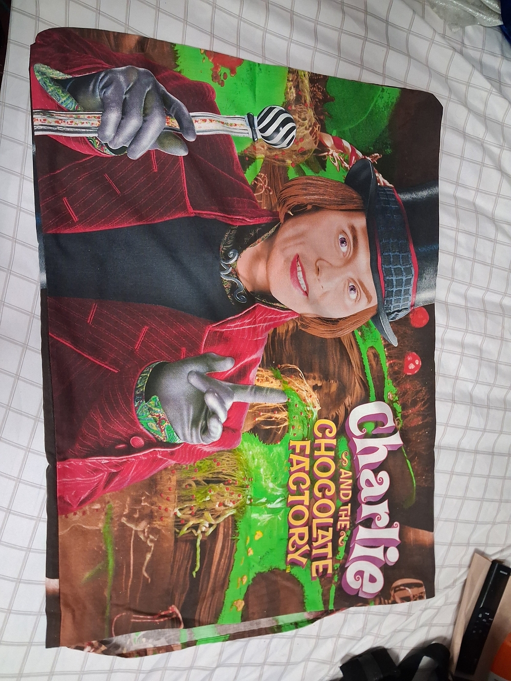 🎩 Vintage Charlie and the Chocolate Factory Willy Wonka Pillowcase